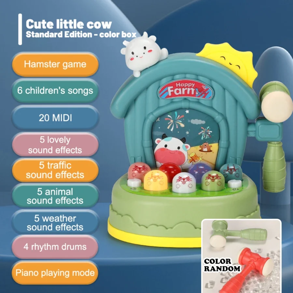 Musical Whack-A-Mole Game – Interactive Light & Sound Reaction Toy for Kids
