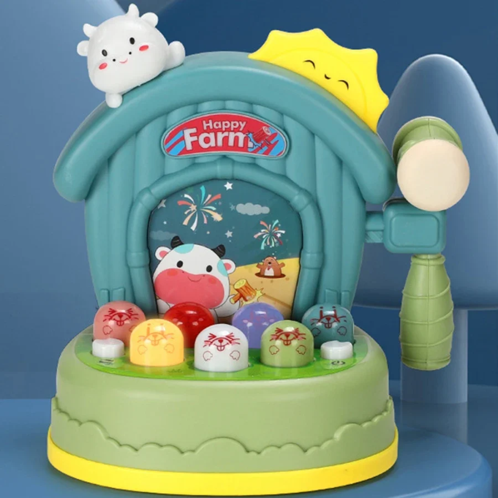 Musical Whack-A-Mole Game – Interactive Light & Sound Reaction Toy for Kids