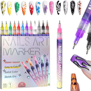 Nail Art Marker Set – 12 Color Nail Design Pens
