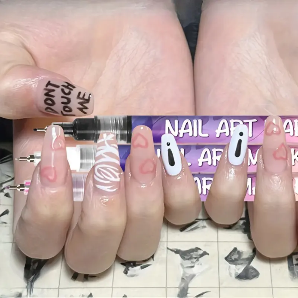 Nail Art Marker Set – 12 Color Nail Design Pens