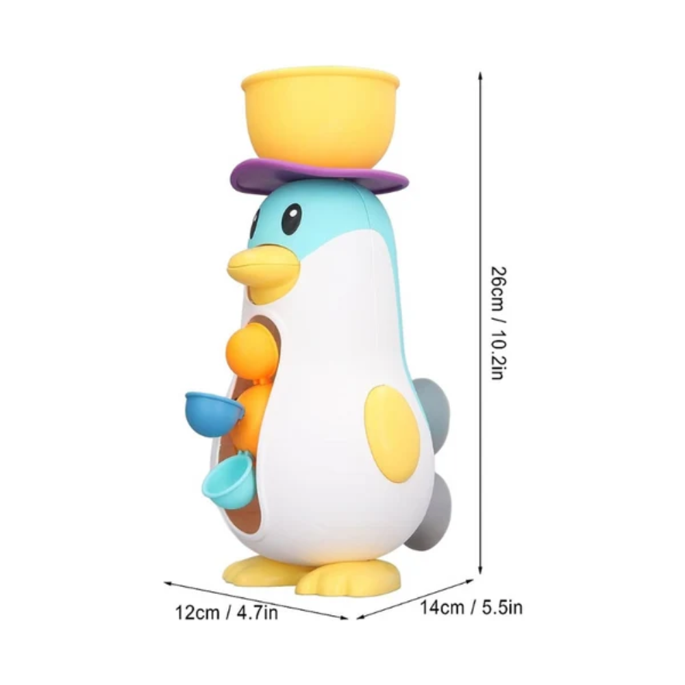Penguin Bath Toy – Water Pouring and Spinning Wheel Toy for Kids