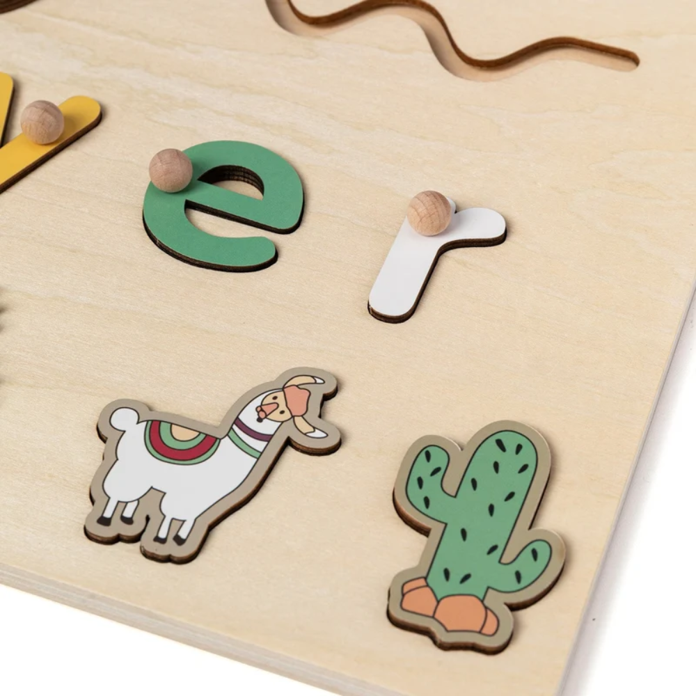 Personalized Wooden Name Puzzle – Custom Kids Learning Board