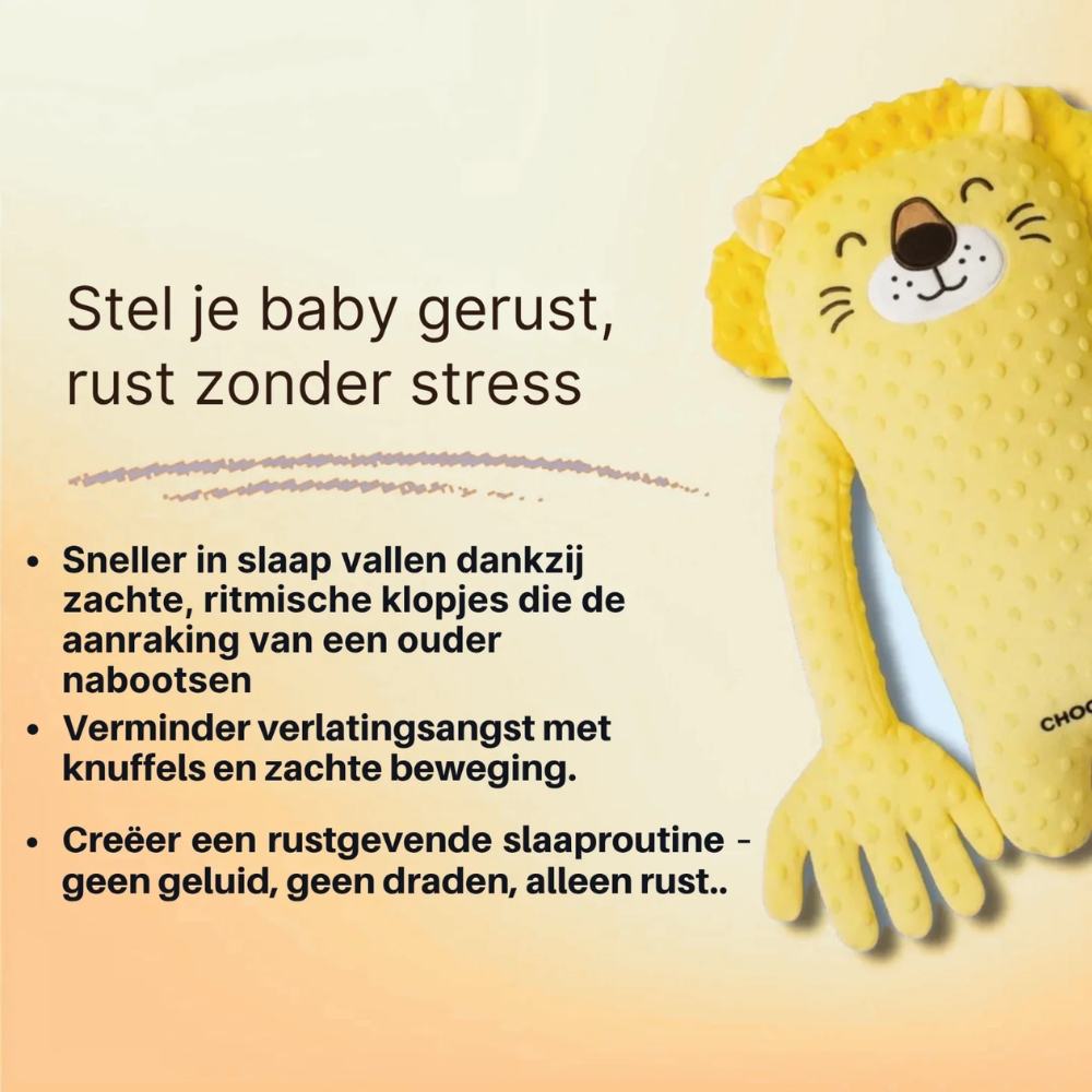 Plush Teddy Bear with Gentle Patting Motion – Battery-Operated Cuddly Toy