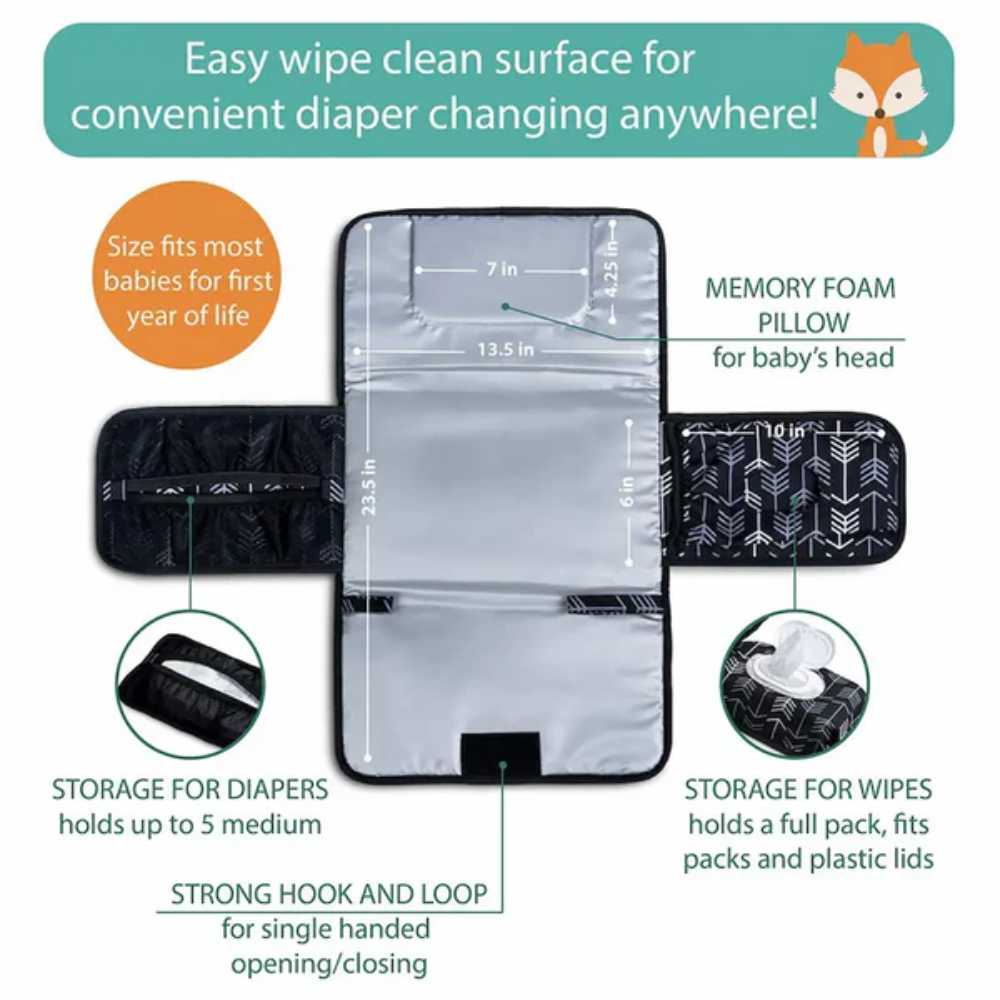 Portable Diaper Changing Pad Baby | Foldable Travel Mat