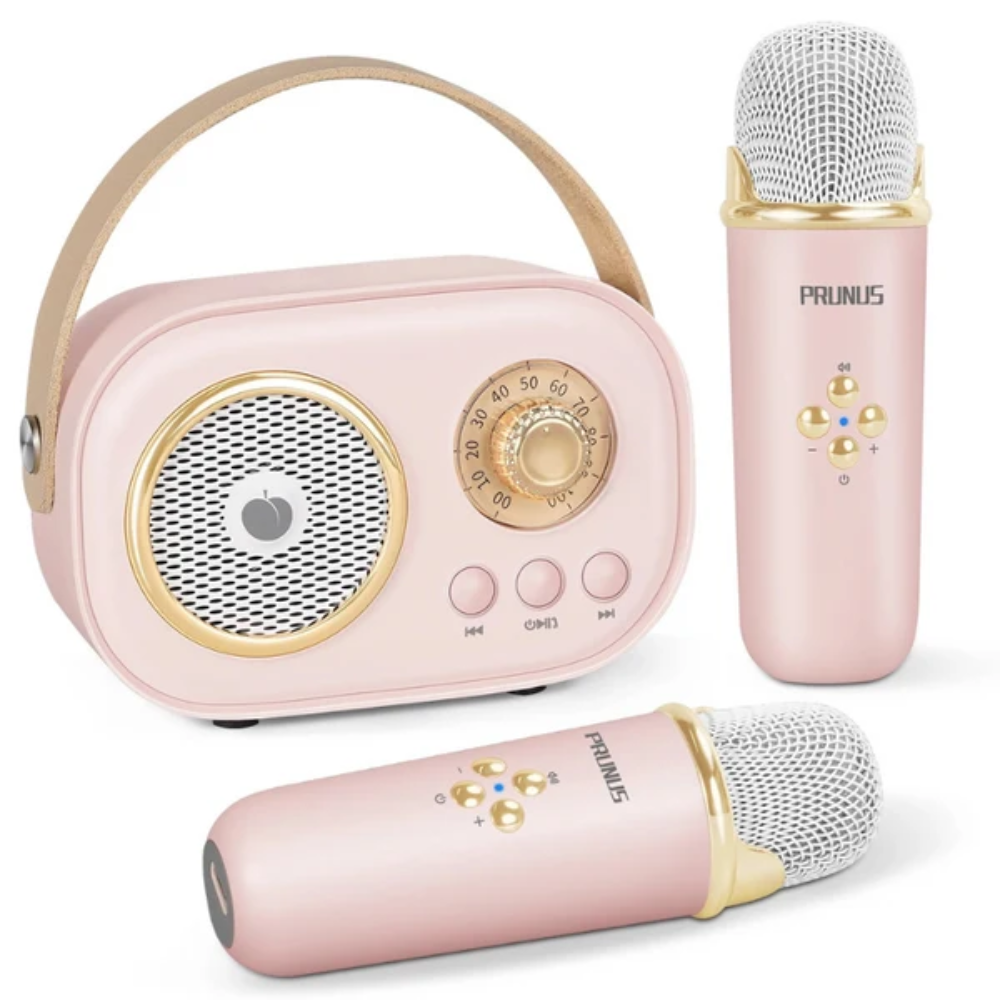 Portable Karaoke Machine – Bluetooth Speaker with Dual Wireless Microphones