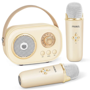Portable Karaoke Machine – Bluetooth Speaker with Dual Wireless Microphones
