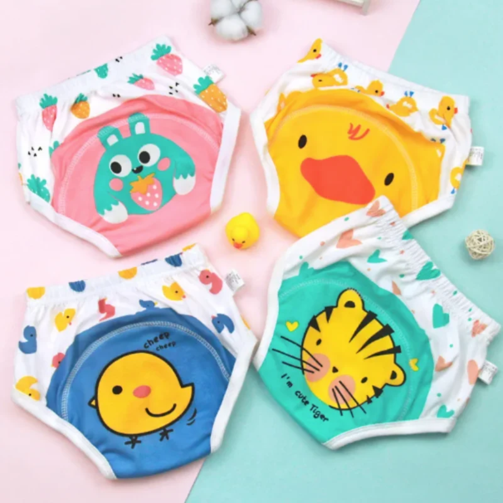 PottyPants Toddler Potty Training Underwear – Washable Cotton Training Pants for Kids