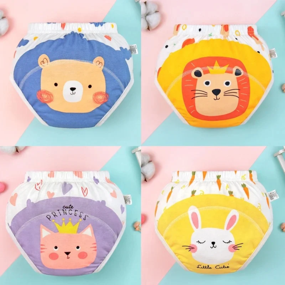 PottyPants Toddler Potty Training Underwear – Washable Cotton Training Pants for Kids
