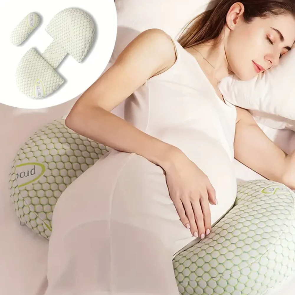 Pregnancy Pillow – Adjustable Belly and Back Support Cushion