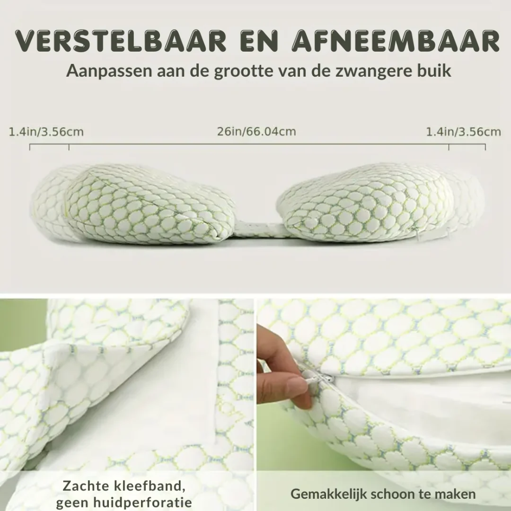 Pregnancy Pillow – Adjustable Belly and Back Support Cushion