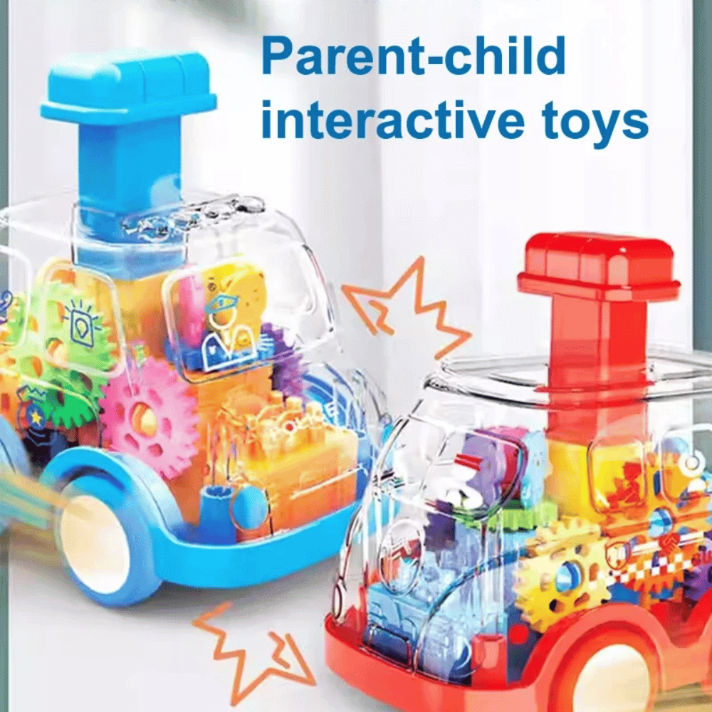 Push & Go Toy Car – Friction-Powered Vehicle with Moving Gears