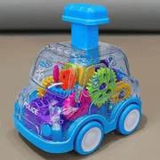 Push & Go Toy Car – Friction-Powered Vehicle with Moving Gears