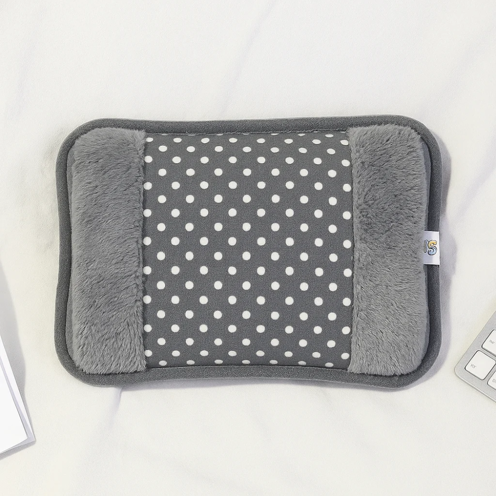 Rechargeable Electric Hot Water Bottle – Portable Heating Pad with Soft Plush Cover