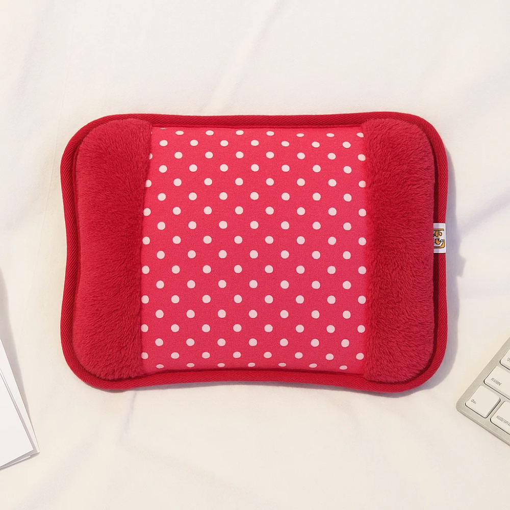 Rechargeable Electric Hot Water Bottle – Portable Heating Pad with Soft Plush Cover