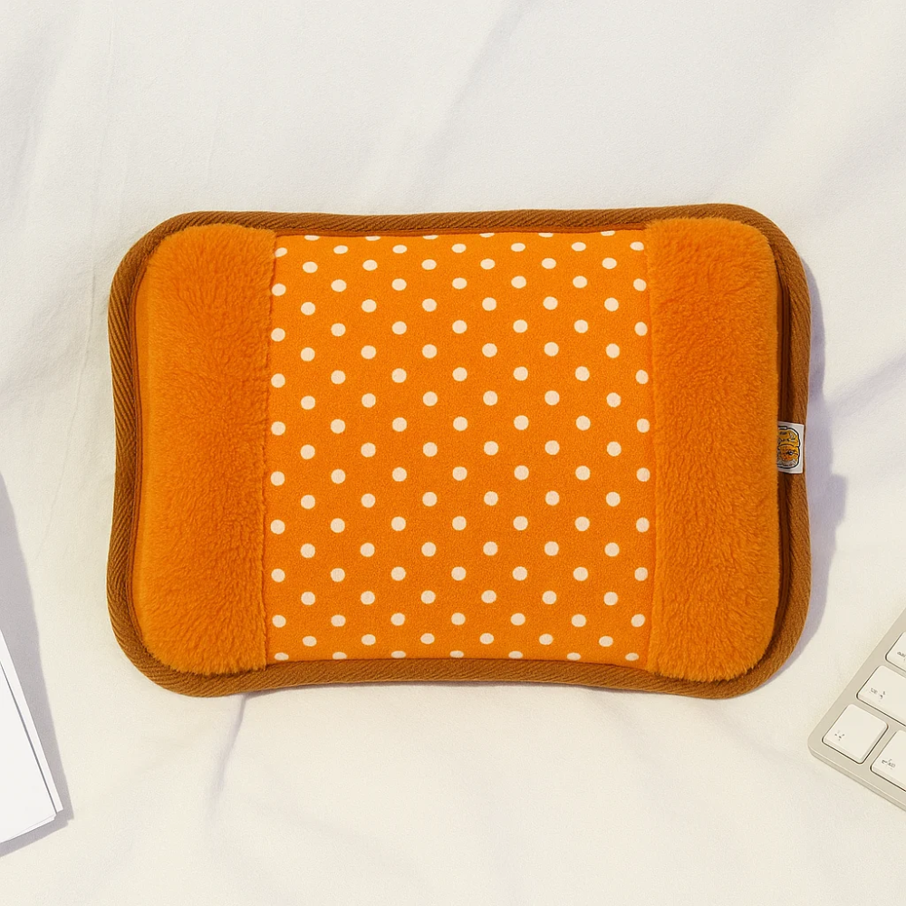 Rechargeable Electric Hot Water Bottle – Portable Heating Pad with Soft Plush Cover