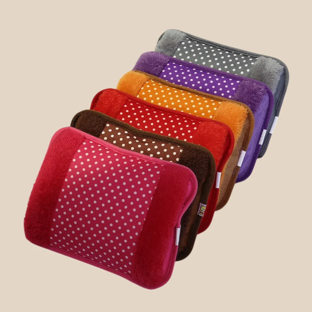 Rechargeable Electric Hot Water Bottle – Portable Heating Pad with Soft Plush Cover