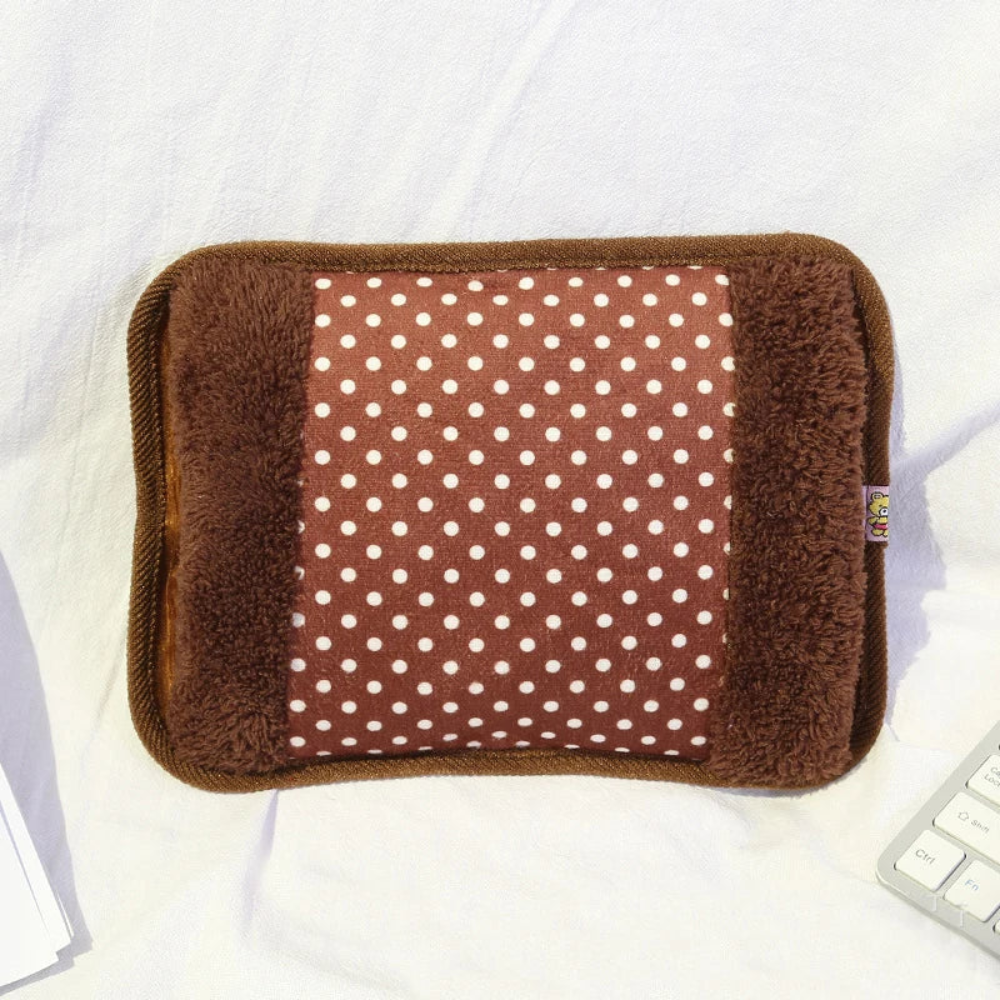 Rechargeable Electric Hot Water Bottle – Portable Heating Pad with Soft Plush Cover