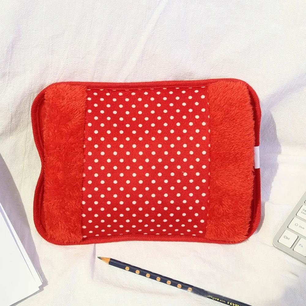 Rechargeable Electric Hot Water Bottle – Portable Heating Pad with Soft Plush Cover