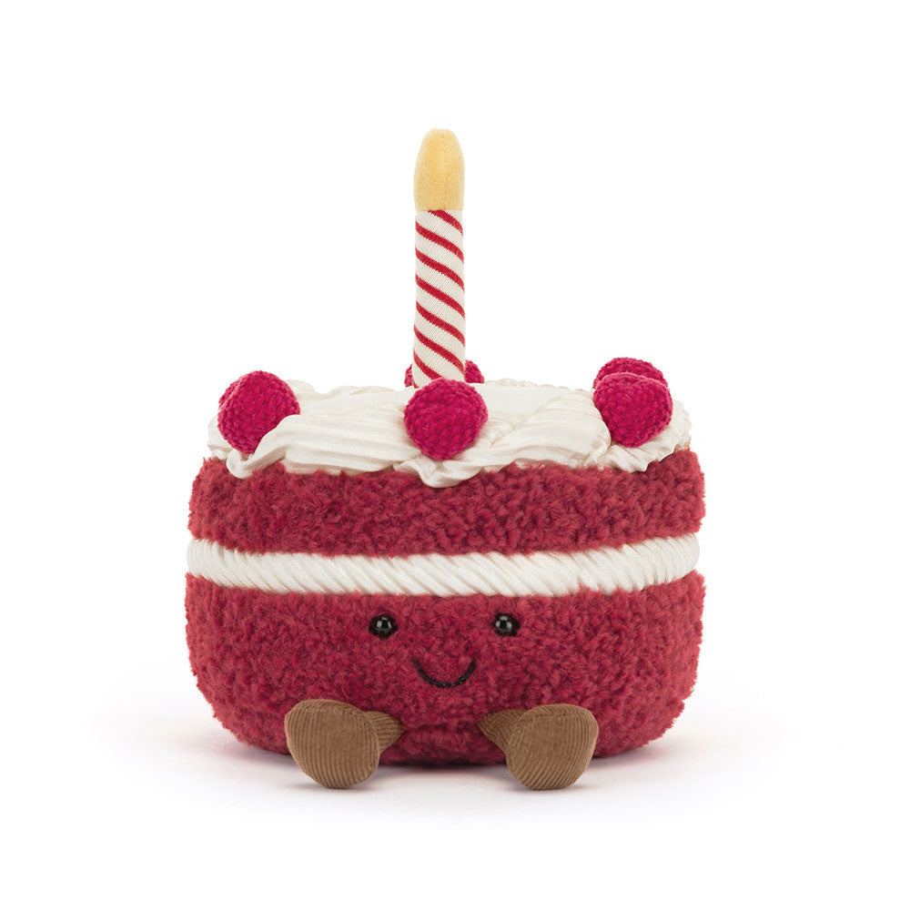 Red Cherry Cake Plush Toy