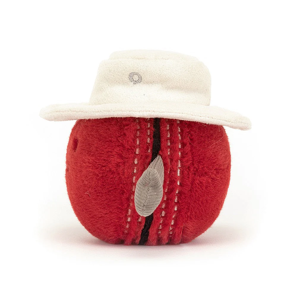 Red Cricket Ball Plush Toy