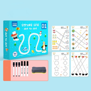 Reusable Handwriting Practice Book – Erasable Tracing & Drawing Workbook for Kids