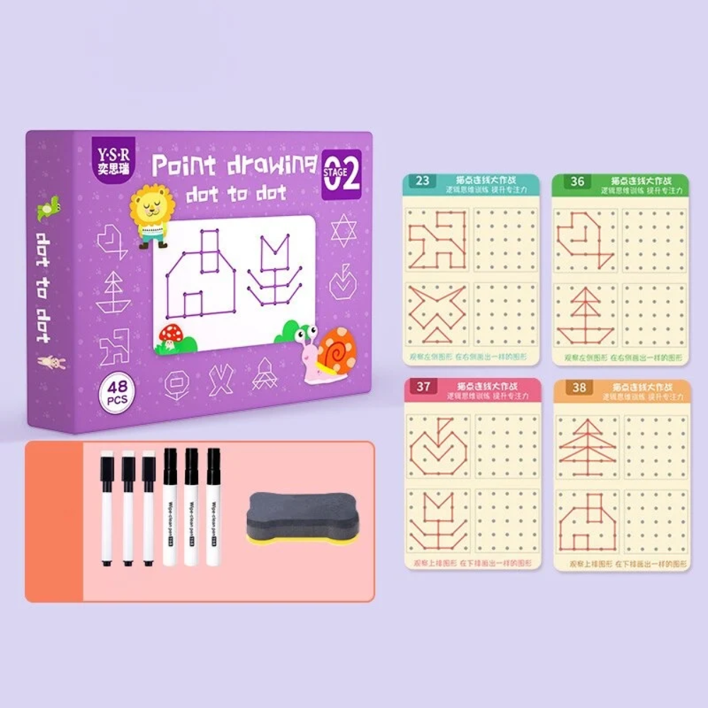 Reusable Handwriting Practice Book – Erasable Tracing & Drawing Workbook for Kids