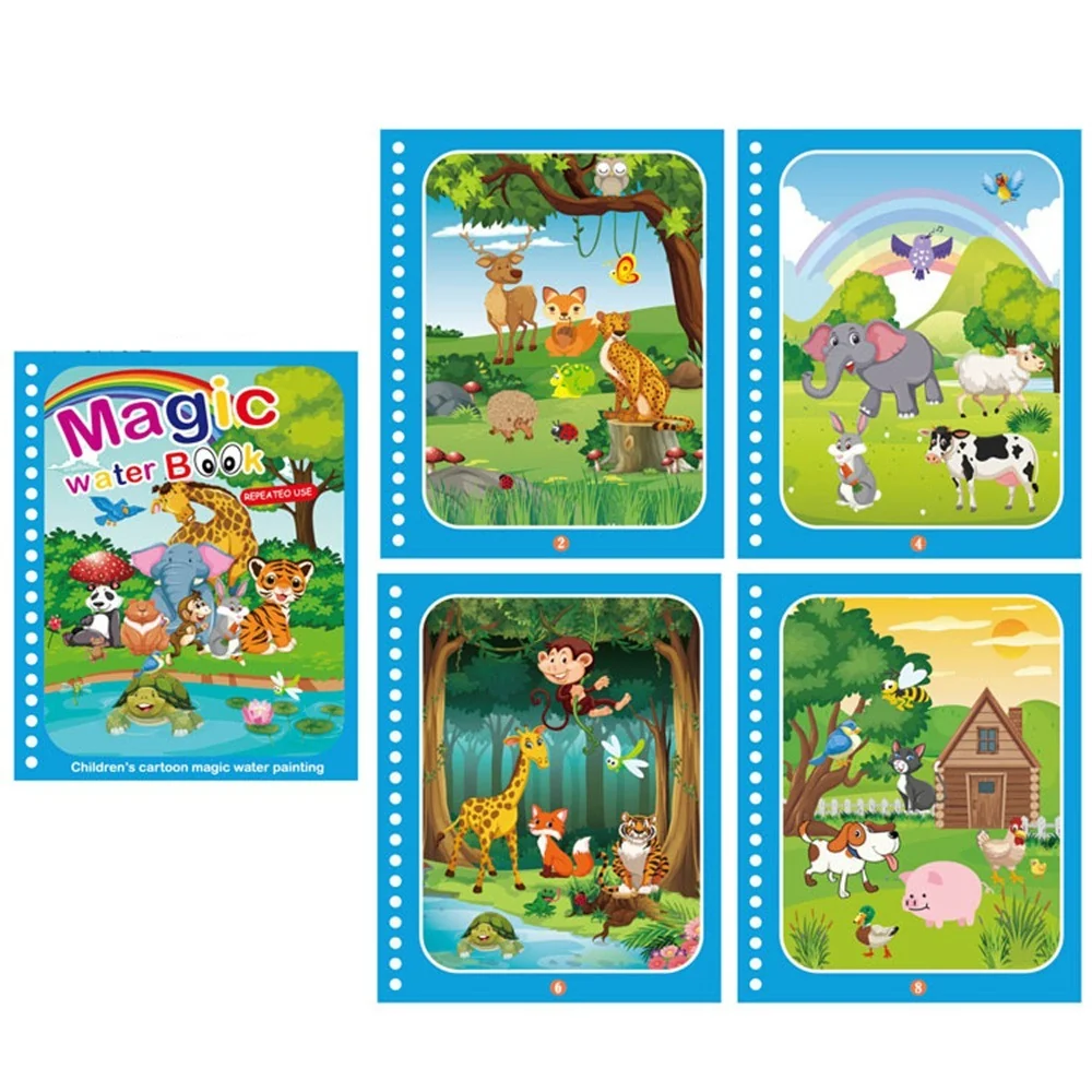 Reusable Water Coloring Book for Kids – Mess-Free Magic Drawing Activity Set