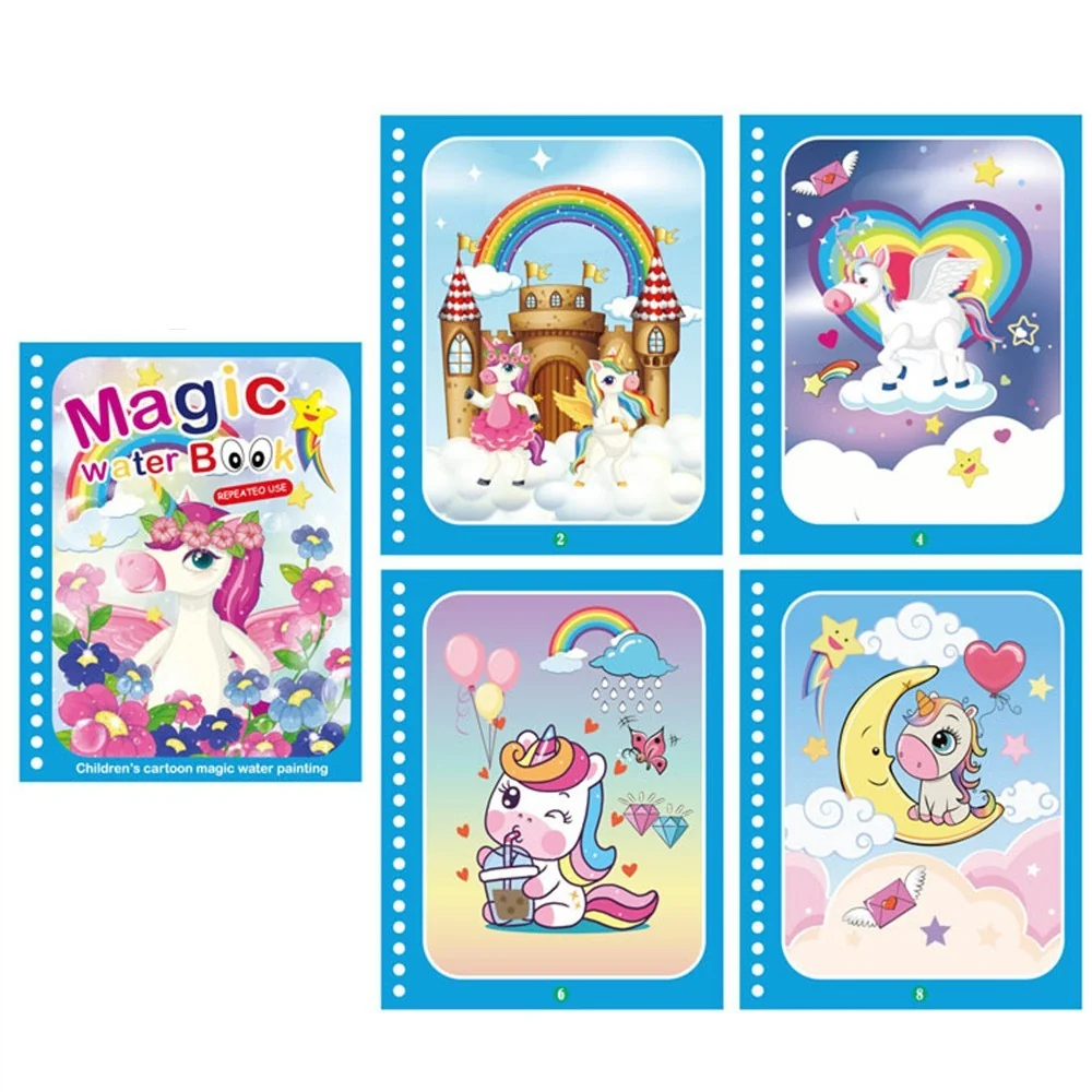 Reusable Water Coloring Book for Kids – Mess-Free Magic Drawing Activity Set