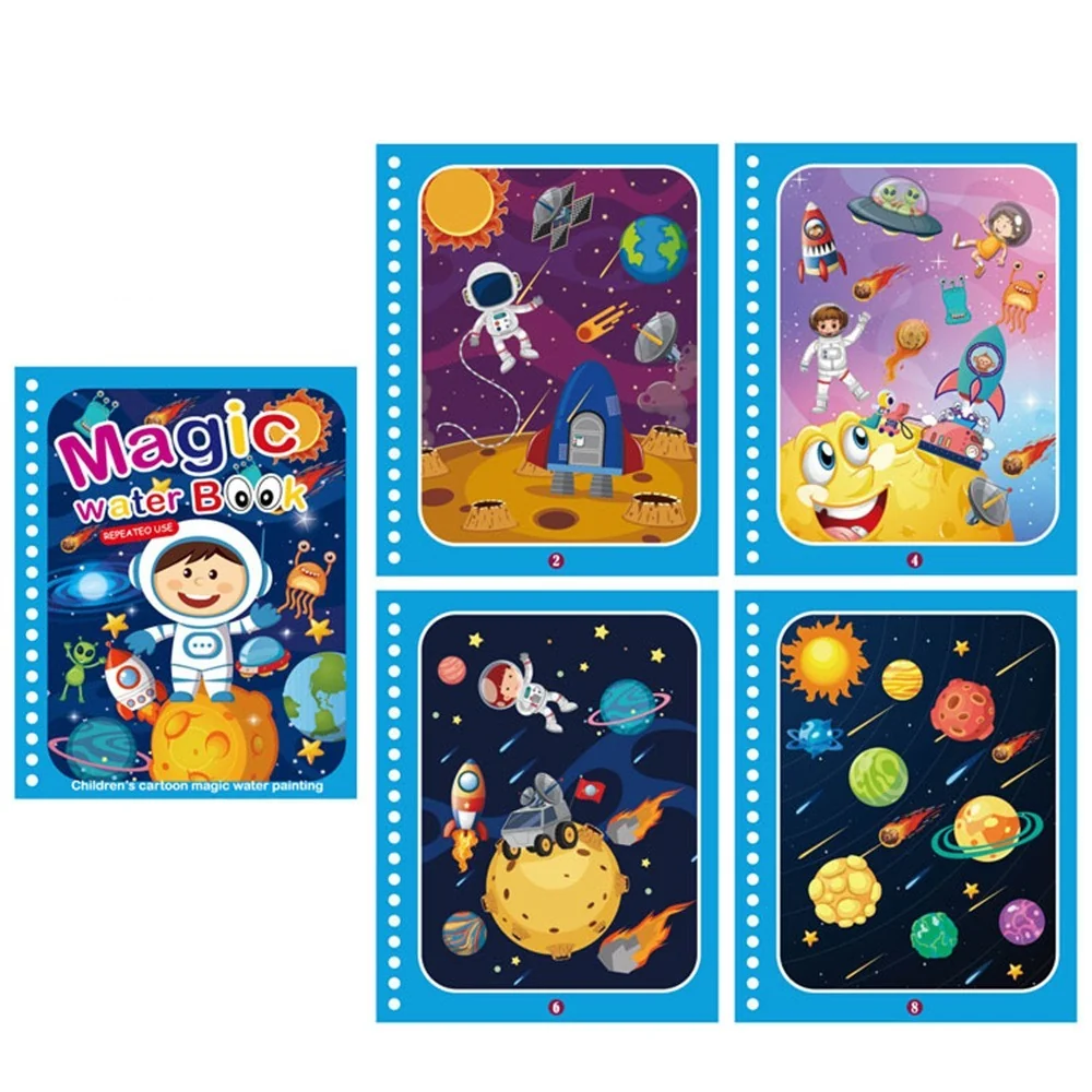 Reusable Water Coloring Book for Kids – Mess-Free Magic Drawing Activity Set