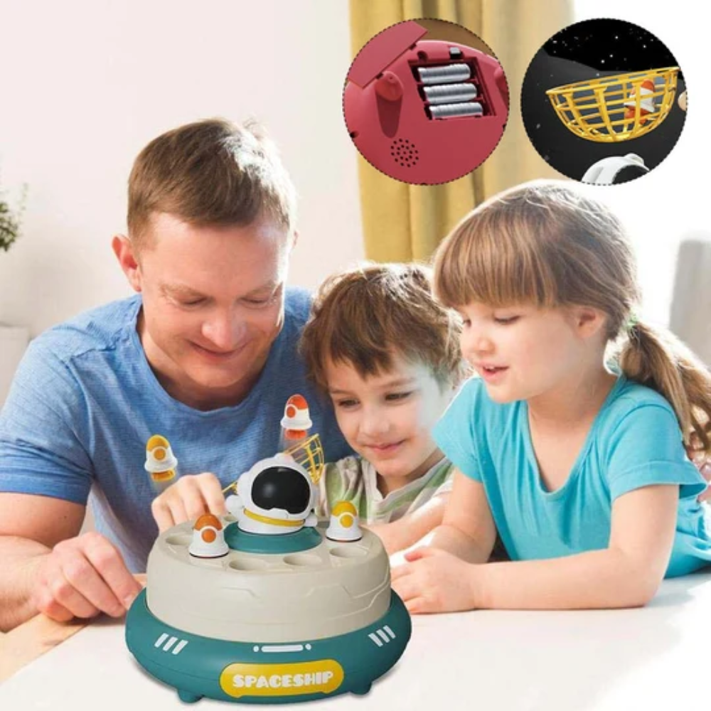 Rocket Launcher Catching Game – Interactive Astronaut Bouncing Toy for Kids
