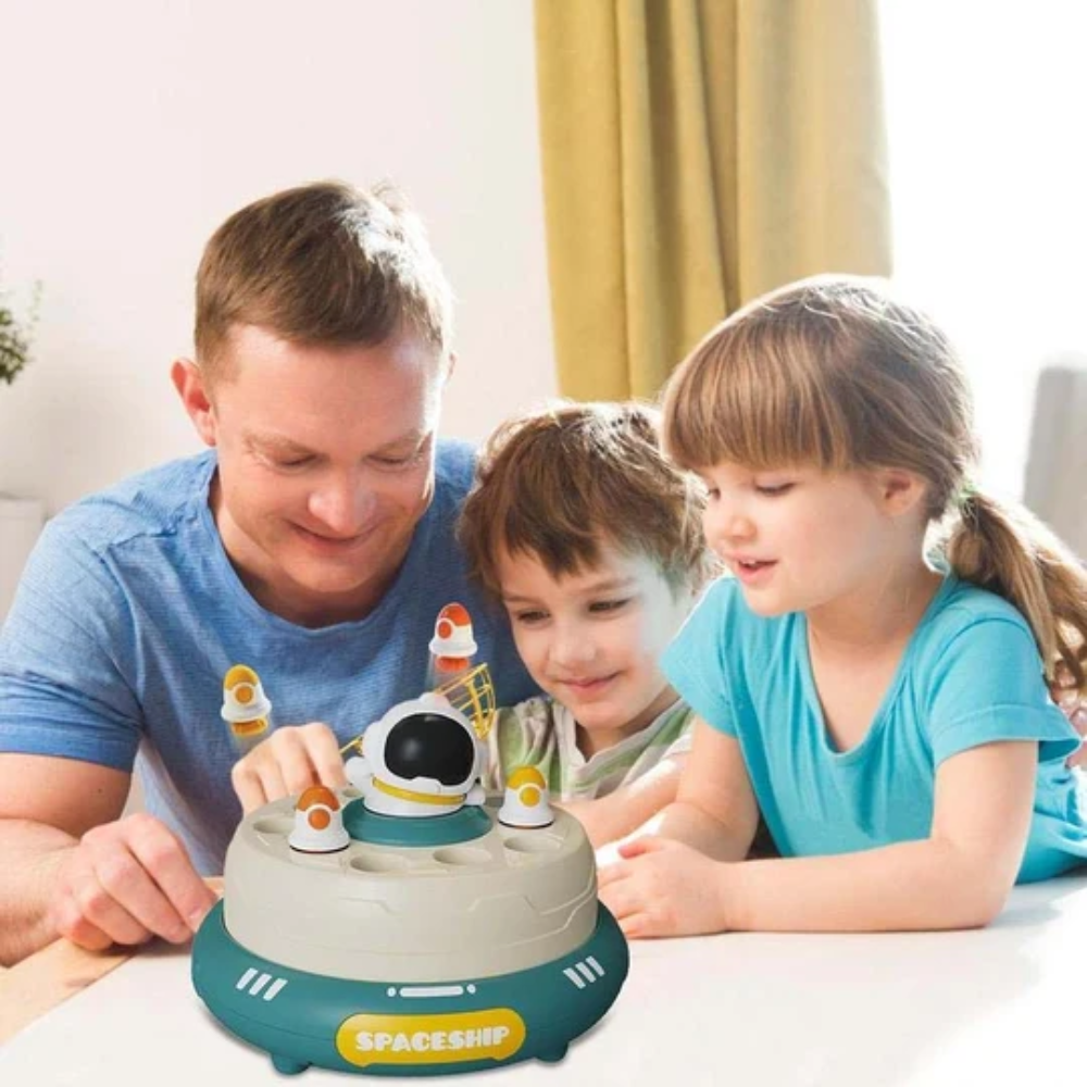 Rocket Launcher Catching Game – Interactive Astronaut Bouncing Toy for Kids