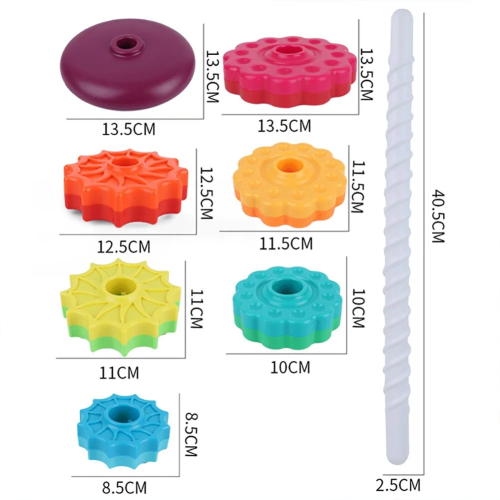 Rotating Stacking Tower – Colorful Spin & Stack Learning Toy for Toddlers