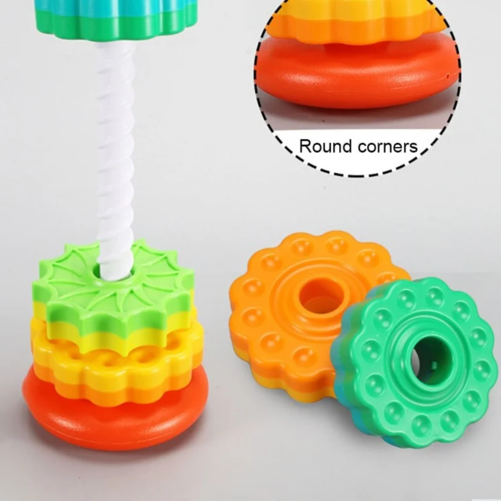 Rotating Stacking Tower – Colorful Spin & Stack Learning Toy for Toddlers