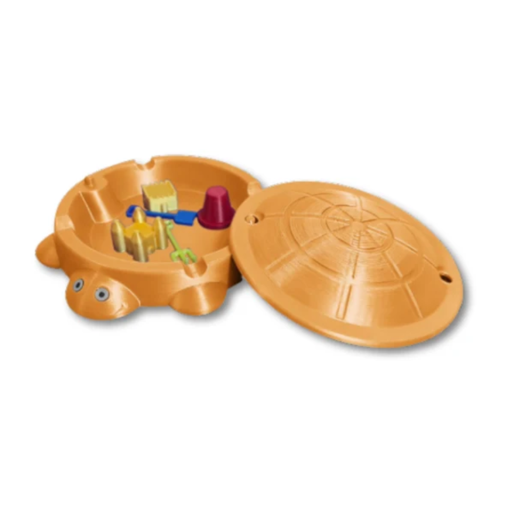 SandyShell Turtle Sensory Sandbox – Mini Sand Play Toy with Tools for Kids