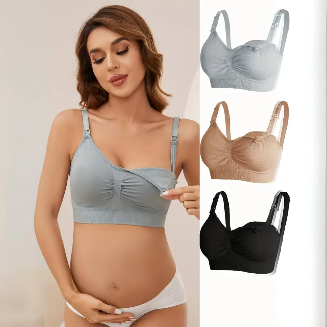 Seamless Nursing Bras – 3 Pack Maternity Bra Set