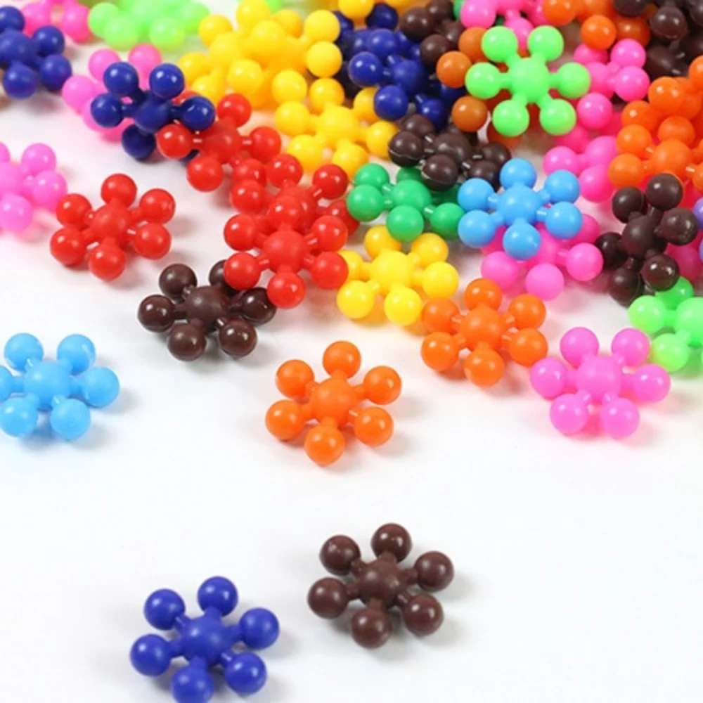 Snowflake Building Blocks – Colorful 3D Construction Toy for Kids