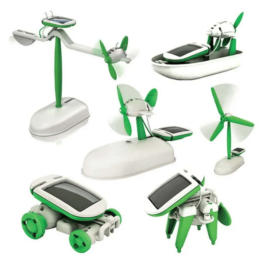 Solar Robot Building Kit – 6-in-1 Educational STEM Construction Toy for Kids