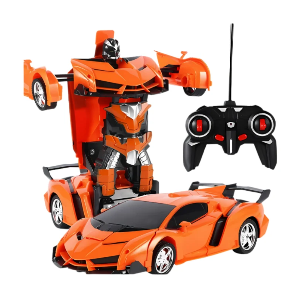SpeedBot RC Transforming Car – Remote Control Robot Toy with LED Lights for Kids