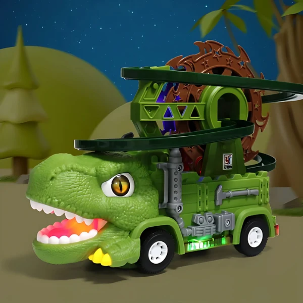 SpinRex Dinosaur Track Toy – Interactive Climbing Dinosaur Toy with Lights and Sounds