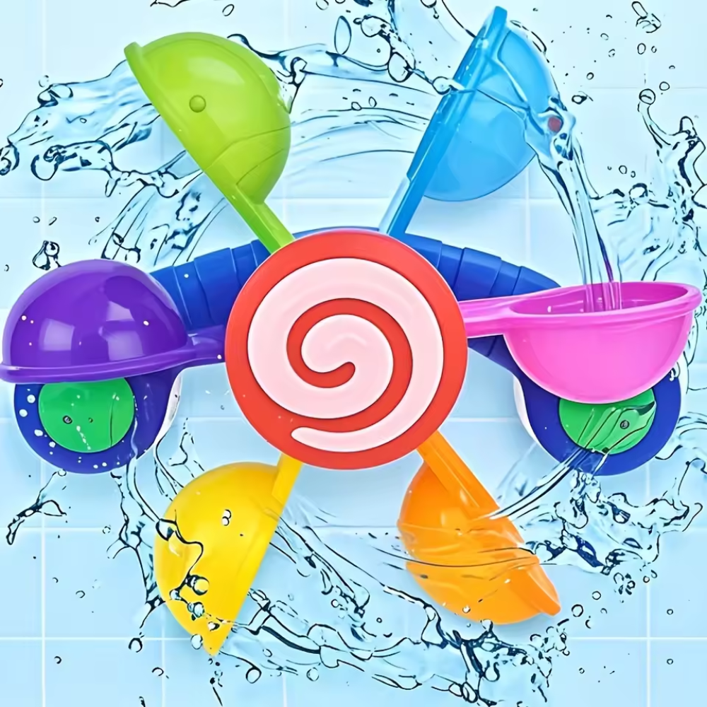 Spinning Bath Pinwheel Toy for Kids – Suction Cup Sensory Water Toy