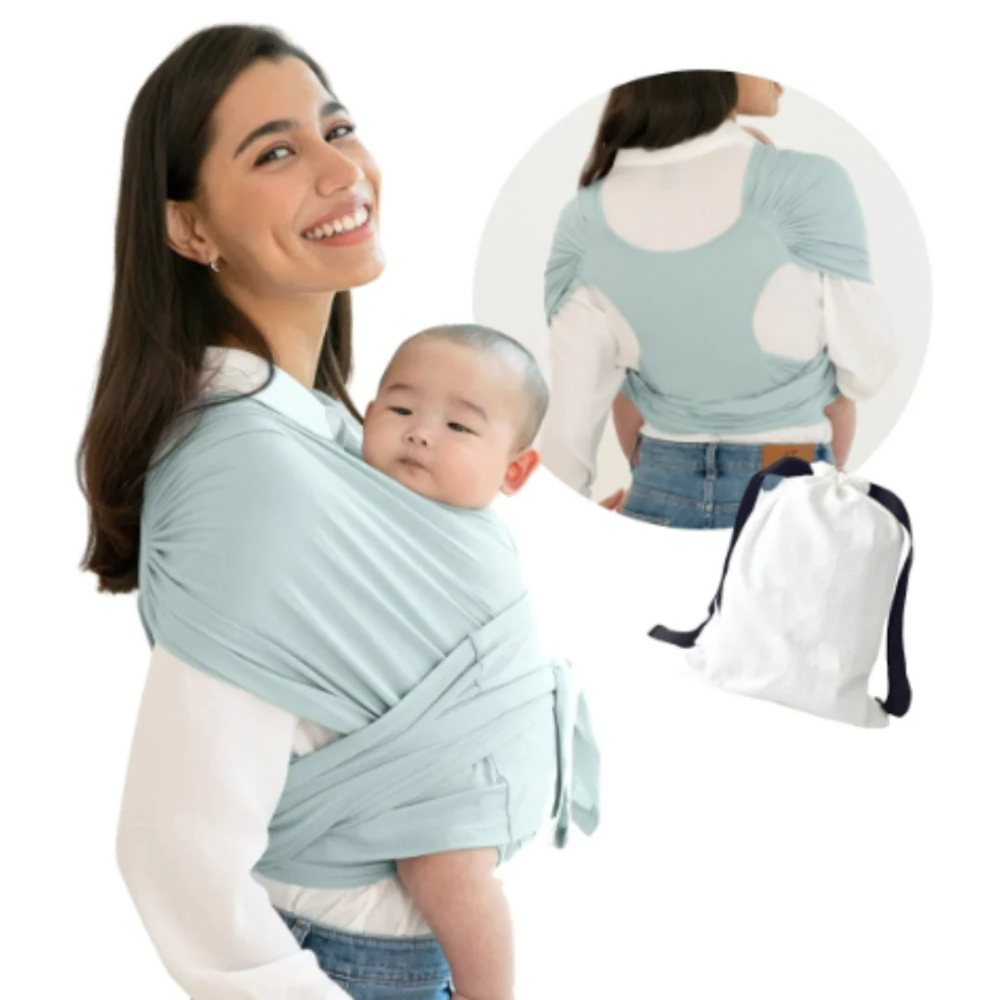 Stretchy Baby Wrap Carrier – Breathable Adjustable Infant Sling