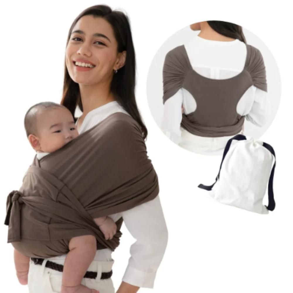 Stretchy Baby Wrap Carrier – Breathable Adjustable Infant Sling