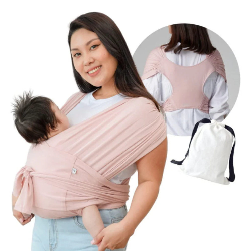 Stretchy Baby Wrap Carrier – Breathable Adjustable Infant Sling