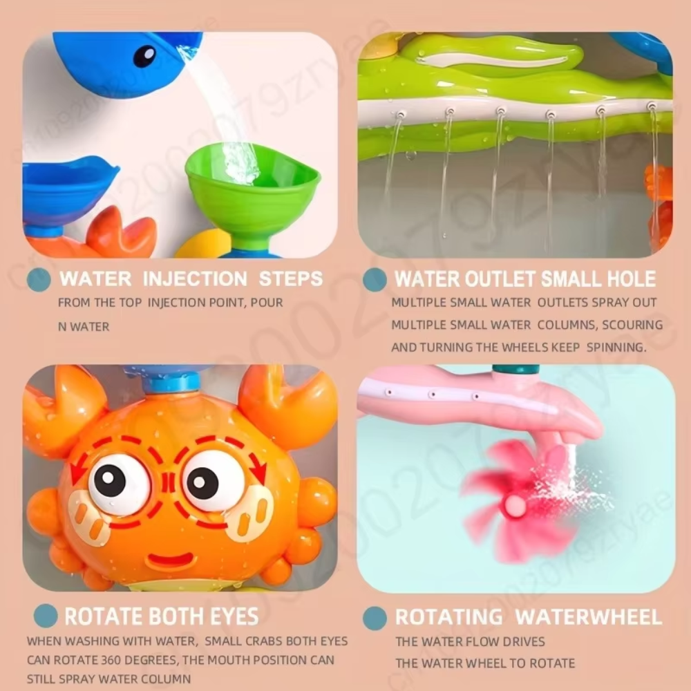 Suction Cup Bath Toy Set for Kids – Interactive Sensory Water Toys
