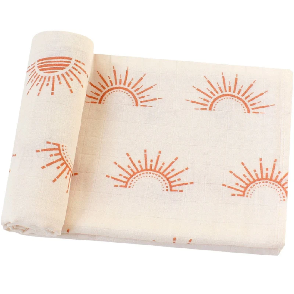 Baby Muslin Swaddle Blanket Cotton Bamboo | Newborn Wrap
