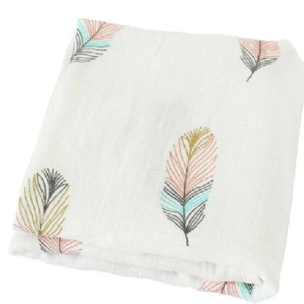 Baby Muslin Swaddle Blanket Cotton Bamboo | Newborn Wrap