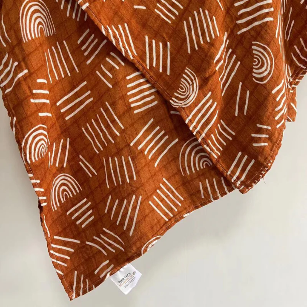 Baby Muslin Swaddle Blanket Cotton Bamboo | Newborn Wrap