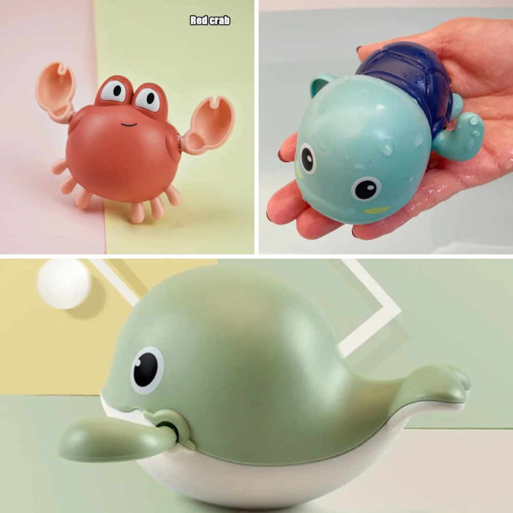 Swimming Sea Creature Bath Toys – Wind-Up Water Toys for Kids