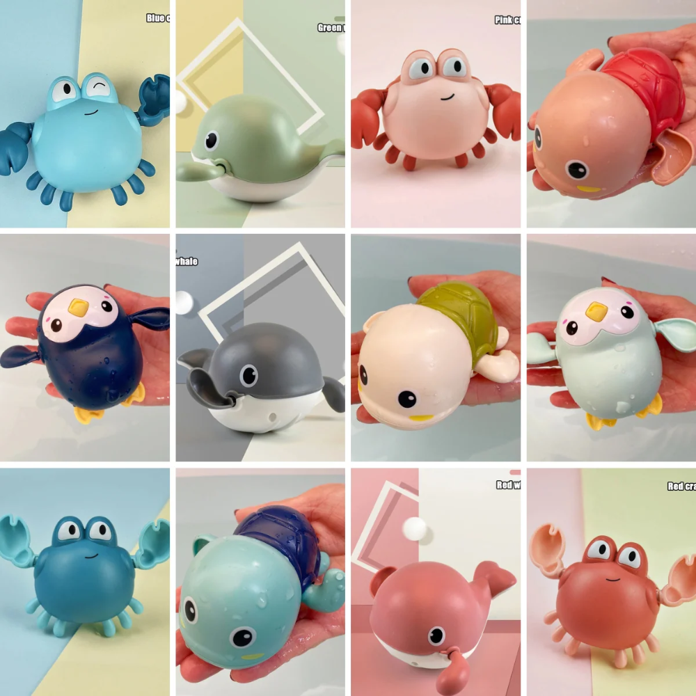 Swimming Sea Creature Bath Toys – Wind-Up Water Toys for Kids
