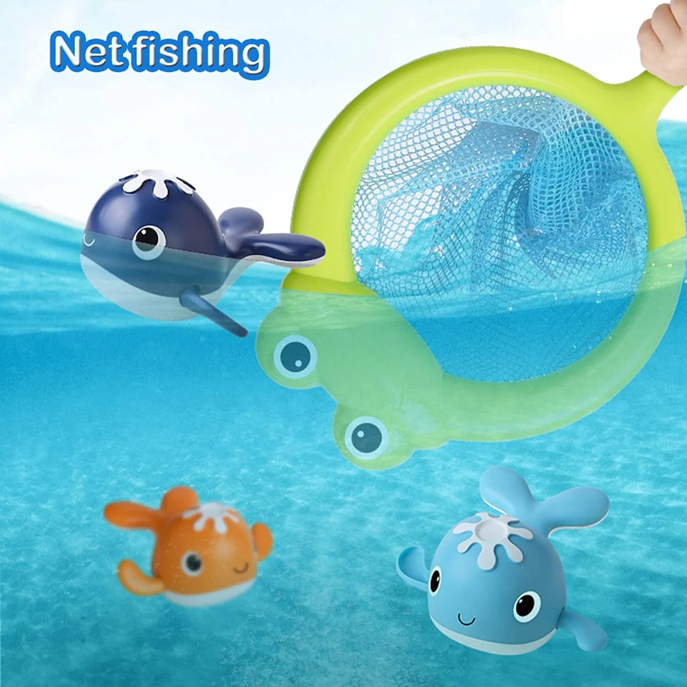 Swimming Whale Bath Toys – Fishing Play Set for Kids